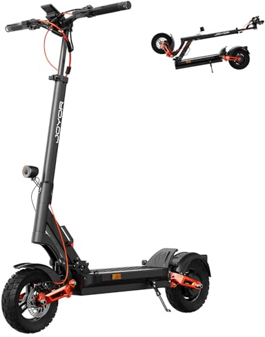 JOYOR Escooter Roller mit Straßenzulassung S/T-Serie, Reichweite 40-100 km, Batterie mit Großer Kapazität 48V13/26AH, Elektroroller 10 Zoll Offroad Reifen