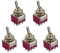 Mintice 5 Pezzi On Off On Mini Miniatura Momentaneo Interruttore a Levetta in Metallo Auto Cruscotto Precipitare Dpdt 6 Posizione Terminale a Saldare