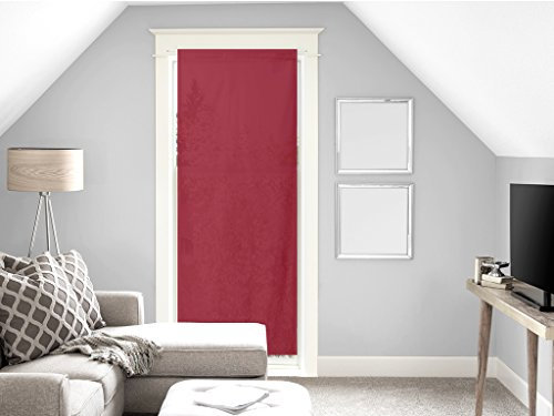 Soleil d'ocre Panama Voile pour Porte Fenêtre Coton Rouge 70 x 200 cm