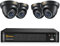 Anlapus 1080P HD Videoüberwachung System 8CH H.265+ 1080P DVR Recorder mit 4X 2MP Außen Dome Kamera Set ohne Festplatte, 20M IR Nachtsicht