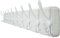 WEBI Garderobenleiste,98cm Lang Garderobenhaken mit 10 Dreifachhaken,Wandgarderobe Holz,Kleiderhaken Wand,Hakenleiste Garderobe,Jackenhalter Wand für Mäntel,Jacken,Weiß