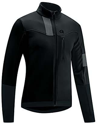 Gonso Valaff, Herren Fahrradjacke, Wasserabweisende Softshelljacke, Winddicht, G-Shell für optimale Wärmeisolierung, Enganliegende Passform, PFC-frei