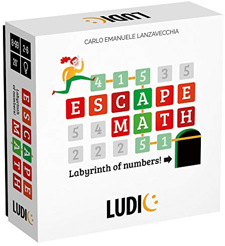 Ludic Escape Math Das Labyrinth der Zahlen Mu27514 Gesellschaftsspiel für die Familie für 2-6 Spieler Made in Italy