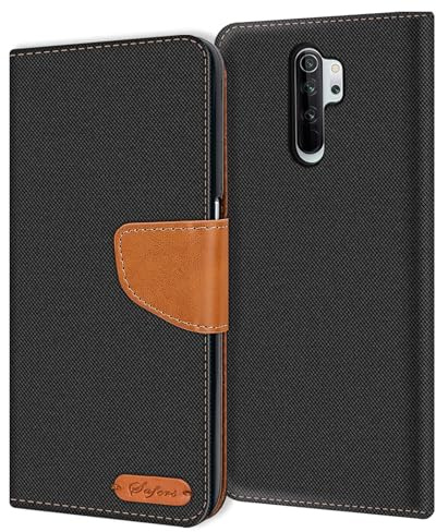 CoolGadget Klapphülle für Xiaomi Redmi Note 8 Pro mit Kartenfach Schwarz