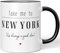 JUNIWORDS Tasse, Take me to New York (It's Always a Good idea), Wähle Farbe, Schwarz