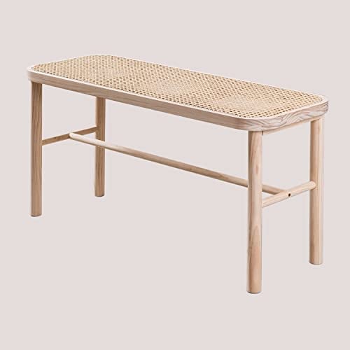 SKLUM Bank aus Rattan und Holz Riolut Braun Natur