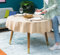 Simurq Tischdecke Abwaschbar - Wasserabweisend | Tischdecke Rund 160 Leinenoptik-Lotuseffekt | Pflegeleicht & fleckenabweisend Tischdecken | Tischdecke Beige -Tischtuch Table Cloth (Beige, 160 Rund)