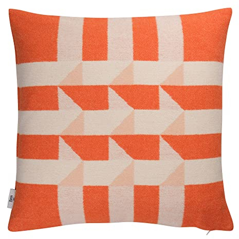 RØROS TWEED - Kvam Kissen - Wollkissen aus norwegischer Lammwolle - Design von Anderssen & Voll (50 x 50 cm, 105212 - Orange)