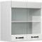 Vicco Küchenglasschrank R-Line, Glashängeschrank, Weiß Landhaus/Weiß, 60 cm