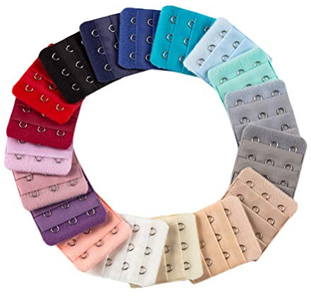 VALICLUD 10Pcs Bra Extenders 2 Haken 3 Haken 4 Haken Bequeme BH- Verlängerungsgurt BH Extenders 2 Haken 3 Zeilen (Zufällige Farbe)