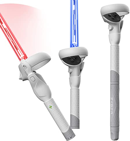 ZYBER Golf Club Attachment für Oculus Quest 2 Zubehör, 3 in 1 Controller Griffe Erweiterung für Gorilla Tag Beat Saber, VR Golf Club Adapter für Meta Quest 2, Verbessern Sie das VR-Spielerlebnis