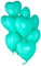 6 Stück Folienballon TÜRKISES HERZ im Herz-Design (43cm) Heliumballon Luftballon - Hochzeit Geburtstag Verlobung Party Dekoration Liebe türkis (6)