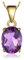 JewelryPalace Oval 1.7ct Echt Natürliche Amethyst Birthstone Solitaire Ketten Anhänger, Lila Stein Schmuck Set, Kette 925 Silber Mädchen Edelstein, Halskette Damen Collier für Frauen Gold 45CM