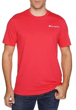 Champion Kurz rmeliges Grafik-T-Shirt f r Herren, Roter Stein, 3XL/4XL