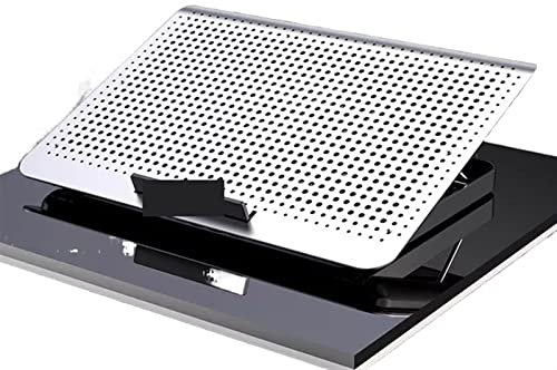 DieffematicZJ Support Ordinateur Portable Alloy Laptop Cooler Stand Gaming Laptop Cooling Fan Laptop Cooling Pad inch Notebook Radiator Stand for Gaming (Color : White)
