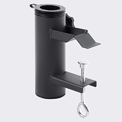 Grey Metal Balcony Umbrella Clamp | Parasol Holder For Balcony Railing Umbrella Bracket For Patio Table | Clamp Umbrella Holder