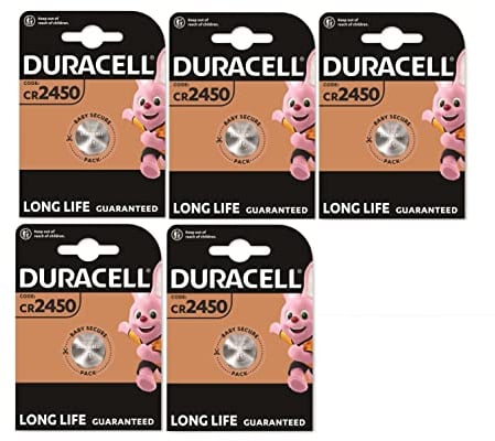 5X Duracell Cr 2450 Lithium (5 Blister Da 1 Batteria) 5 Pile