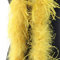 SYSUII Flauschige Marabu-Boa zum Basteln, 200 cm Natürliche Straußenfeder Schal Federboa DIY Verkleidung Zubehör Halloween Hochzeit, Party Dekorationen 1920s Gatsby Karneval Kostümzubehör -Gelb #2