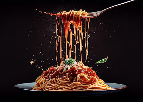 Generisch Spaghetti Teller Poster - Wall Art Essen - Wandbild Poster Für Küche, Wohnzimmer, Zuhause, Arbeitszimmer, Schlafzimmer und Restaurant ((59,4 x 84,1 cm) DIN A1)