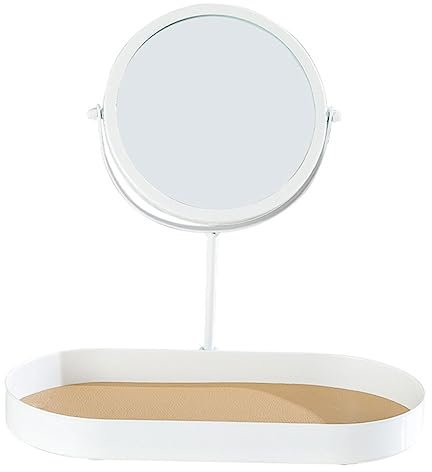 FRCOLOR Kosmetikspiegel Innenspiegel Für Mädchen Schreibtischspiegel Runder Modellierspiegel Haushalts-kosmetikspiegel Heimspiegel Frauenspiegel Bezaubernder Tischspiegel