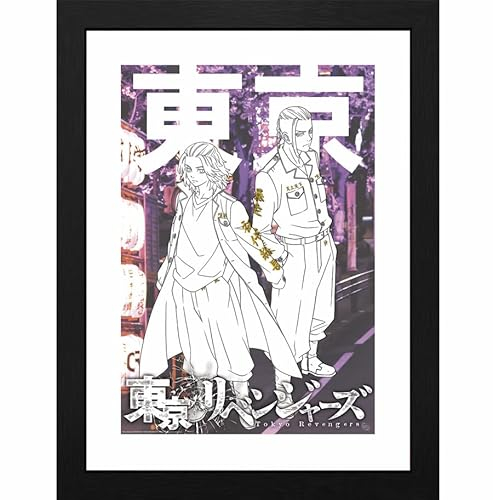 GB eye Tokyo Revengers Mikey & Draken 30 x 40 cm großer gerahmter Sammlerdruck