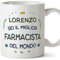 Mugffins Tazza Personalizzata in ceramica per FARMACISTA uomo 11 oz / 350 ml - In italiano - Migliore del Mondo - Idea regalo per compleanno, anniversario, natale, laurea
