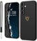 Mitetabo für Handyhülle Samsung Galaxy S23 5G Hülle Silikon mit Gold Liebesherz,Dünn Case Slim Kratzfeste Rundumschutz Schutzhülle für Samsung Galaxy S23 5G Schwarz