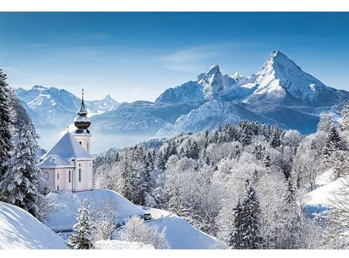 MIRRORANG 1,5x1m Neiger Montagne Paysage Toile de Fond l'hiver Neigeux Montagne Forêt Fond pour La Photographie Douche de bébé Bannière La Nature Paysage Voyager Photo Studio Accessoires, Vinyle