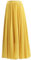 Rock Damen Sommer Lang Sommer Damen Einfarbig Chiffon Rock Damen Hohe Taille Langer Rock Bleistiftrock Mit Spitze (Yellow, XL)