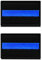 Pack of 2 PCS Tactical Thin Blue Line Police Patch - Hook & Loop Embroidered Fastener- Military UK Thin Blue Line Emblem Patches for Clothes Uniform Vest Backpack