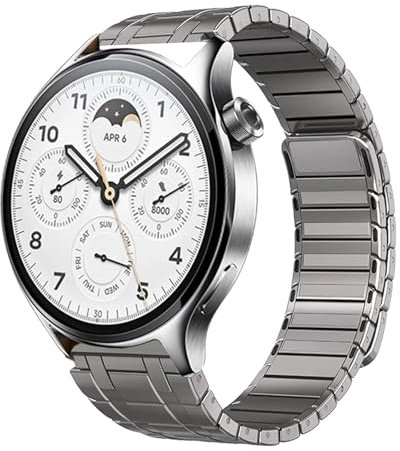 JUNCHENGBAO Edelstahlarmband kompatibel mit Uhr S3 S1 Pro/S1 & Color 2/S1 Active Metallband kompatibel mit universellem 22-mm-Armbandzubehör(Ti,S1 Active)
