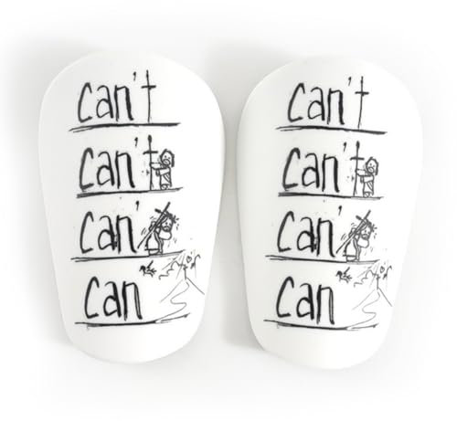 Zinueen Kleine Schienbeinschoner für Fußball - 2 Stück Mini Schienbeinschoner, Schutzausrüstung für Männer, Frauen, Kinder & Mädchen (Weiß- Schwarzig, 8 * 5CM)