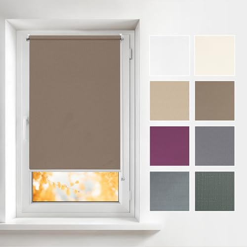 Estika Rollo ohne Bohren 30 x 220 cm Nussbaum, halbtransparent