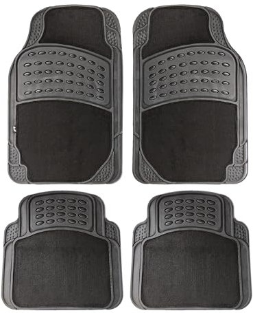 Simoni Racing TSRG/N3 Schneidbare Gummimatten, Universell, 4-teilig Set - Aus Gummi und schwarzem Teppich