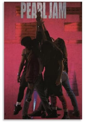 YAWRGJWRG Pearl Jam Ten 1991 Poster, dekoratives ästhetisches Leinwandposter, Wandkunst, Dekor, Wohnzimmer, modernes Familienschlafzimmer, Musik-Filmposter, 30 x 45 cm, ungerahmter Stil
