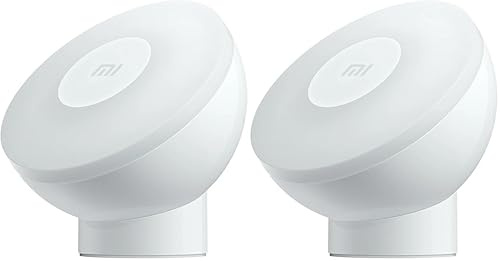 Xiaomi XM200055 MI MOTION-ACTIVATED lampka nocna 2 BLUETOOTH, Czarna (Packung mit 2)
