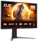 AOC Gaming 24G4HA - Monitor Full HD da 24 pollici, 200 Hz, 1 ms, comp. G-Sync, HDR10 1920x1080, 2x HDMI 2.0, 1x DisplayPort 1.4 nero-rosso, 24 inch FHD IPS, Regolazione altezza - Altoparlanti