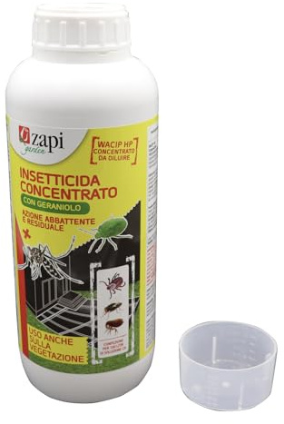 Zapi | Wacip HP Insetticida-Acaricida Liquido in Micro-Emulsione, 1L, Azione Abbattente e Residuale, Contro Insetti Volanti e Striscianti