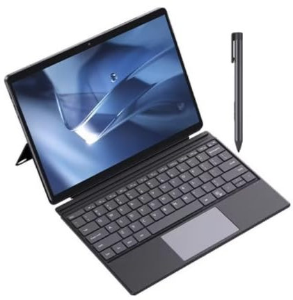 Tablette portable Hi10 Max 2 en 1 Intel Core N100 12,9 écran IPS 3K 12 Go de RAM 512 Go SSD Tablettes Windows 11 2.4G/5G WiFi avec clavier et stylet
