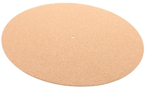 HIAKDOFT Kork Plattenteller Matte Ømm Dicke Vinyl Schallplatten Matte Rutschfest Antistatisch Geräuschdämpfend Professionelle Plattenspieler Schutzauflage