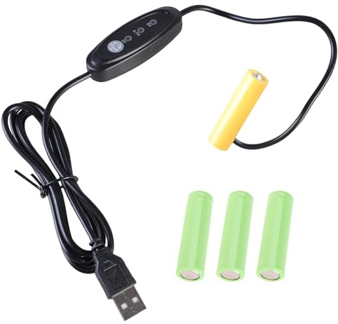 USB AA Battery Eliminator 5V to 3V 4.5V 6V Converter Cable Replacement AA LR6 Battery Lamp Tool Gadget Power Cable