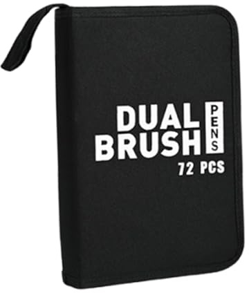 Amagogo Étui à crayons de couleur à plusieurs compartiments, rangement pour fournitures artistiques, étui à feutres zippé, pour stylos aquarelle, idéal pour, 72 Trous
