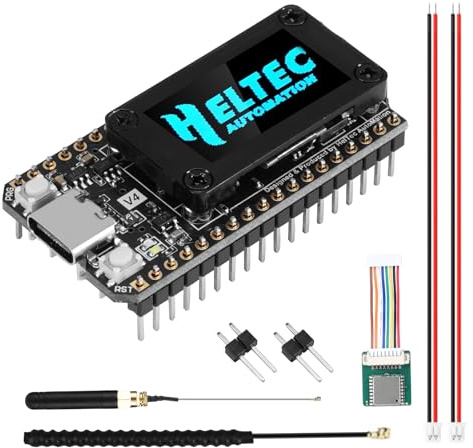 RUIZHI Módulo Bluetooth LoRa ESP32 V4 WiFi con módulo Meshtastic LoRa ESP32 V4 con GPS y antena de 868 MHz, pantalla OLED de 0,96 pulgadas, chip ESP32-S3R2 MCU de 16 m, compatible con Arduino