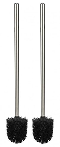 Gravidus Toilettenbürste Edelstahl Set für gründliche WC-Reinigung - 2er Pack Silber-Schwarz, langlebig und stilvoll