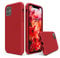 SURPHY Coque iPhone 11, Silicone Liquide Case avec Doux Microfibre Coussin Doublure Cover Protection Bumper Anti-Choc Housse Étui pour iPhone 11 6,1 Pouces - Rouge