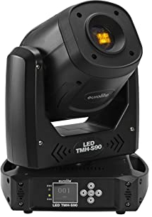 EUROLITE LED TMH-S90 Moving-Head Spot | LED-Moving-Head Spot mit Farbrad, statischem und rotierendem Goborad, Prisma und Fokus