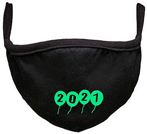 Alltagsmaske Mund Nase Maske Mundbedeckung Silvester Luftballons Ballons 2021