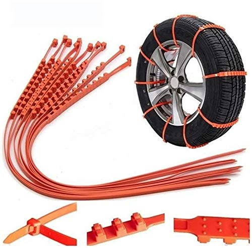 Corlidea Schneeketten, 20PCS Universal Auto Schneeketten, Anti-Rutsch-Ketten Für Autos SUV LKW PKW, Reifenbreite 175-295mm