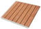 Castelmerlino Tarima para ducha en alerce con lamas confort y perfiles de aluminio 64x64 cm para platos 80x80 cm