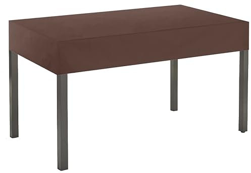 Kaufpirat Premium Abdeckplane 150x90x15 cm Gartenmöbel Gartentisch Hülle Abdeckung Haube Schutzhülle Abdeckhaube 6.000 mm Wasserbeständigkeit Braun